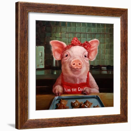 Gingerbread Pigs-Lucia Heffernan-Framed Art Print