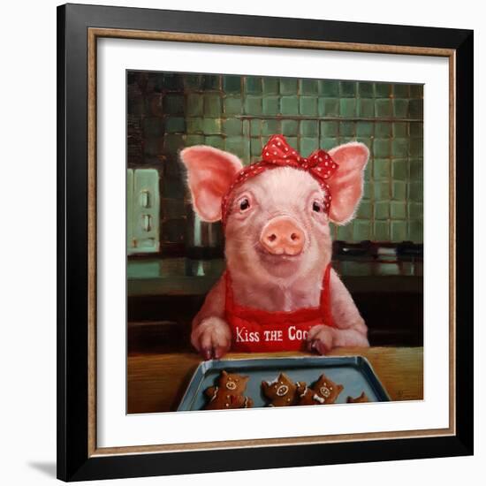 Gingerbread Pigs-Lucia Heffernan-Framed Art Print