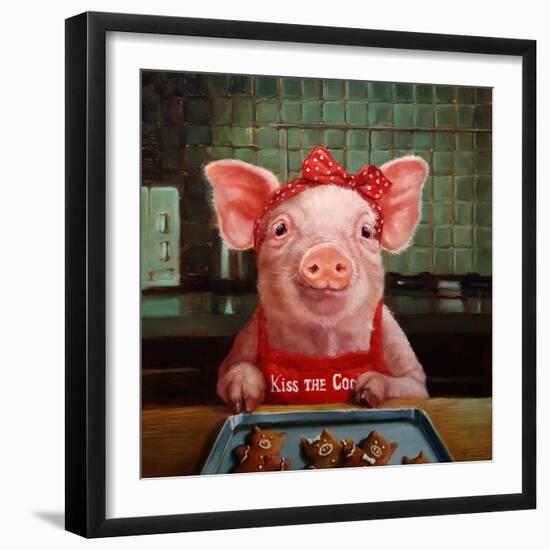 Gingerbread Pigs-Lucia Heffernan-Framed Art Print