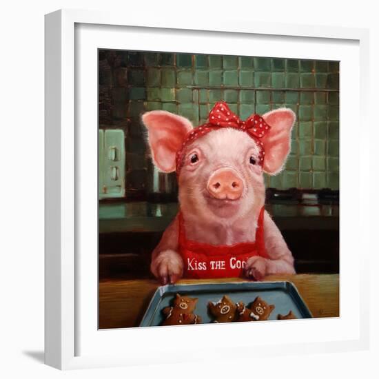 Gingerbread Pigs-Lucia Heffernan-Framed Art Print