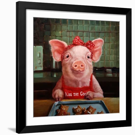 Gingerbread Pigs-Lucia Heffernan-Framed Art Print