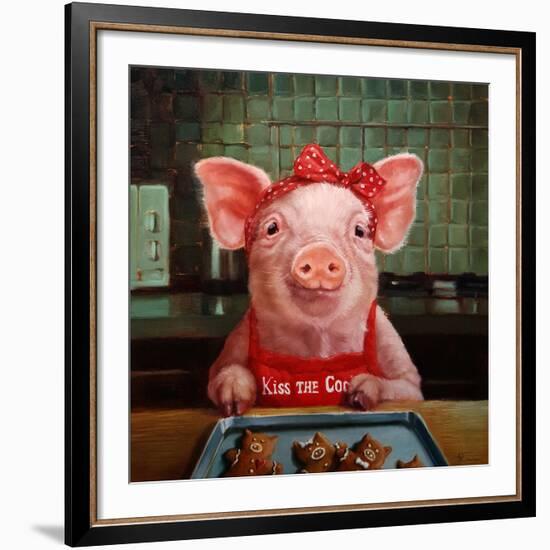 Gingerbread Pigs-Lucia Heffernan-Framed Art Print