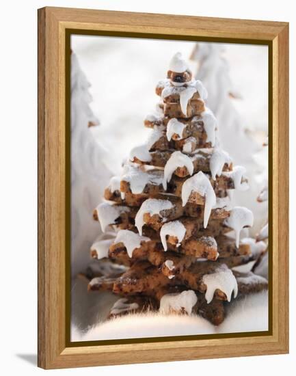 Gingerbread Trees with Glacé Icing-null-Framed Premier Image Canvas