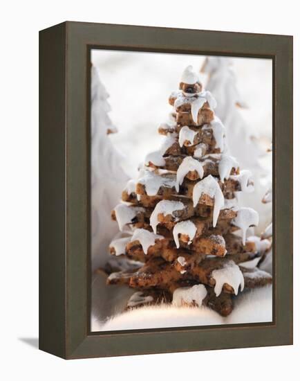 Gingerbread Trees with Glacé Icing-null-Framed Premier Image Canvas