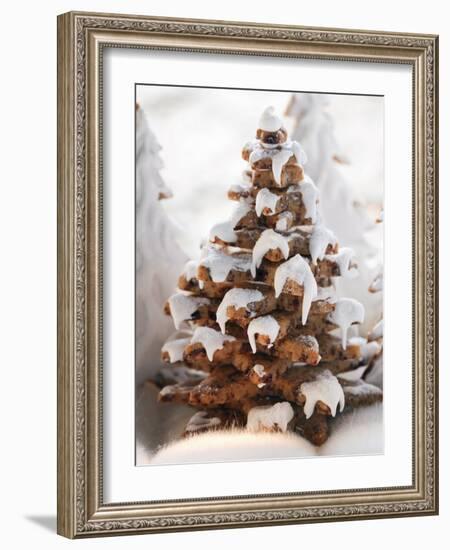 Gingerbread Trees with Glacé Icing-null-Framed Photographic Print