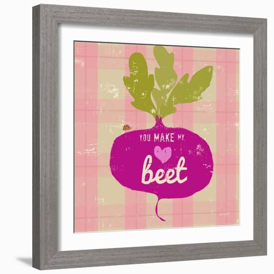 Gingham Beet-Lola Bryant-Framed Premium Giclee Print