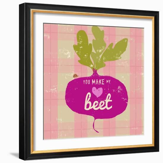 Gingham Beet-Lola Bryant-Framed Premium Giclee Print