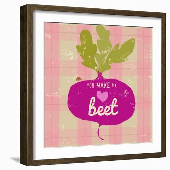 Gingham Beet-Lola Bryant-Framed Art Print