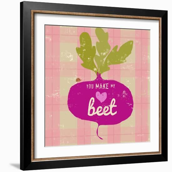 Gingham Beet-Lola Bryant-Framed Art Print