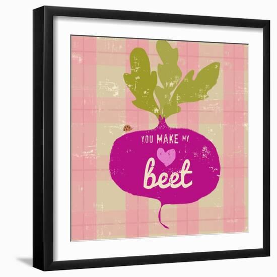 Gingham Beet-Lola Bryant-Framed Art Print