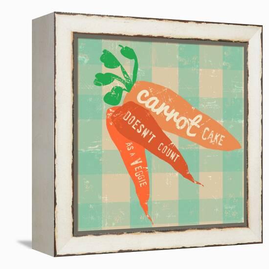 Gingham Carrot-Lola Bryant-Framed Stretched Canvas