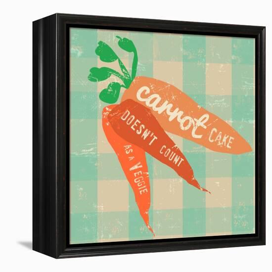 Gingham Carrot-Lola Bryant-Framed Stretched Canvas