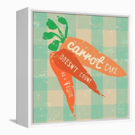 Gingham Carrot-Lola Bryant-Framed Stretched Canvas