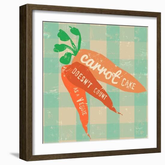 Gingham Carrot-Lola Bryant-Framed Art Print