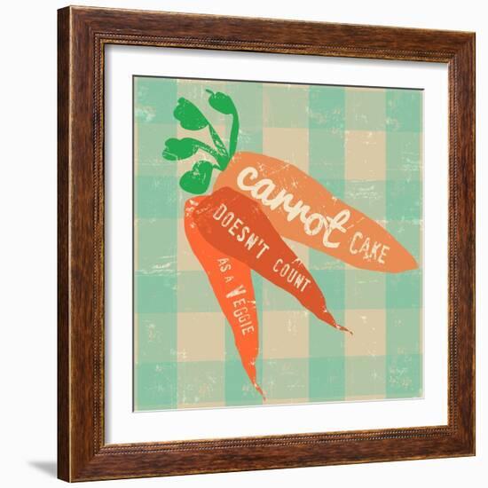 Gingham Carrot-Lola Bryant-Framed Art Print