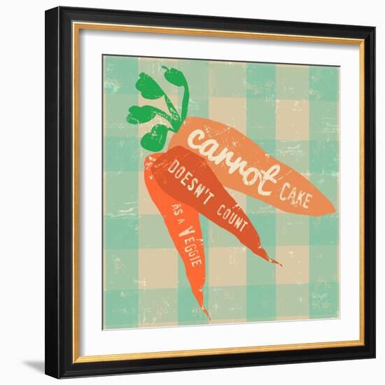 Gingham Carrot-Lola Bryant-Framed Art Print