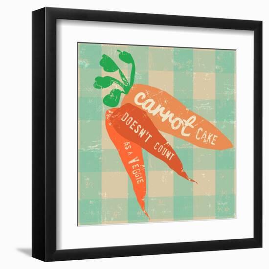 Gingham Carrot-Lola Bryant-Framed Art Print