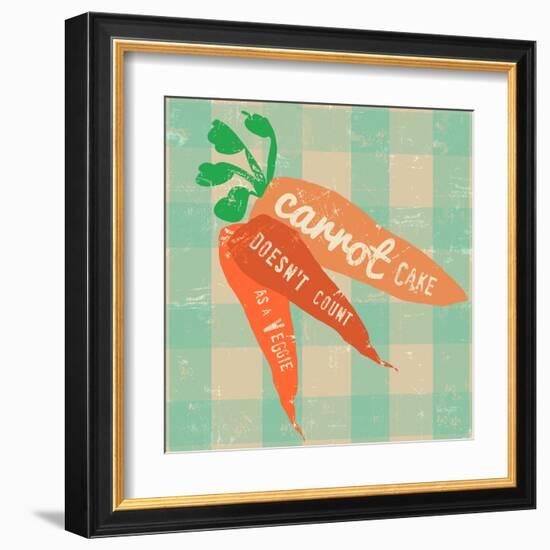 Gingham Carrot-Lola Bryant-Framed Art Print