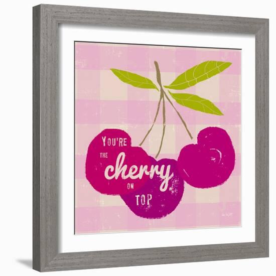 Gingham Cherry-Lola Bryant-Framed Art Print