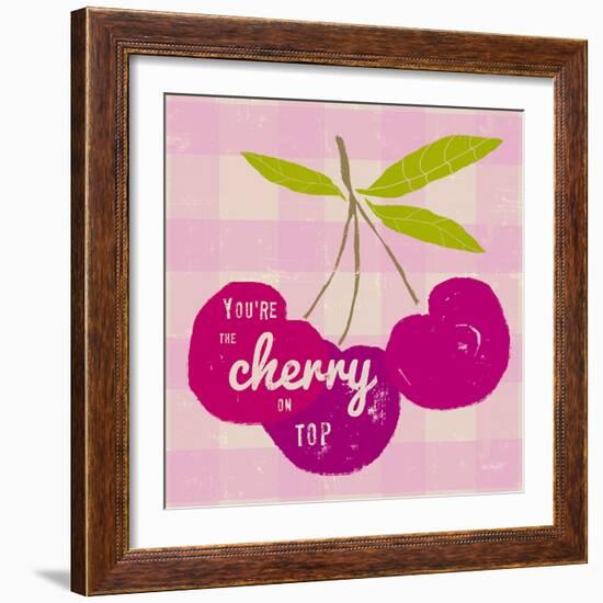 Gingham Cherry-Lola Bryant-Framed Art Print