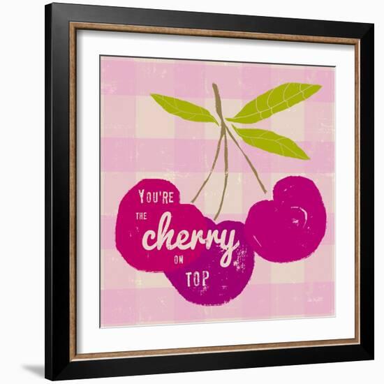 Gingham Cherry-Lola Bryant-Framed Art Print