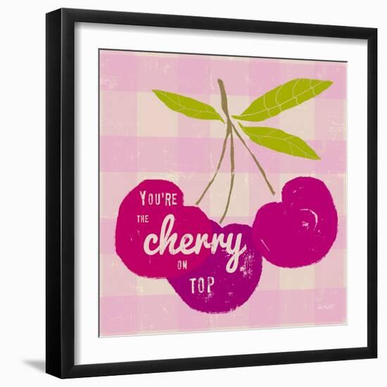 Gingham Cherry-Lola Bryant-Framed Art Print