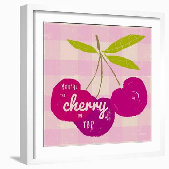 Gingham Cherry-Lola Bryant-Framed Art Print