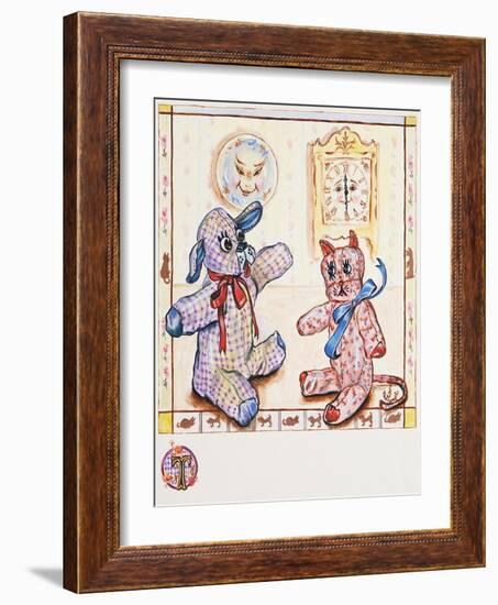 Gingham Dog and Calico Cat-Judy Mastrangelo-Framed Giclee Print