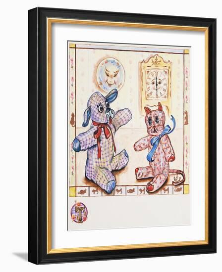 Gingham Dog and Calico Cat-Judy Mastrangelo-Framed Giclee Print