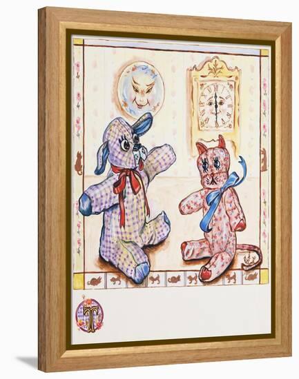 Gingham Dog and Calico Cat-Judy Mastrangelo-Framed Premier Image Canvas