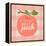 Gingham Peach-Lola Bryant-Framed Stretched Canvas