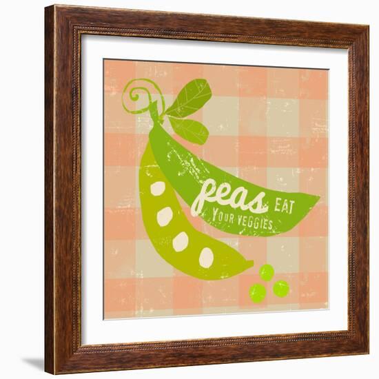 Gingham Peas-Lola Bryant-Framed Art Print