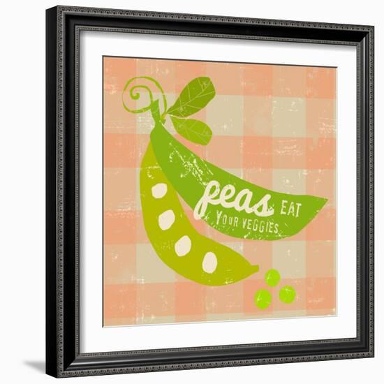 Gingham Peas-Lola Bryant-Framed Art Print