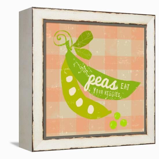 Gingham Peas-Lola Bryant-Framed Stretched Canvas