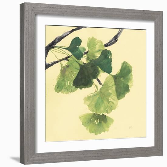 Gingko Leaves I Dark-Chris Paschke-Framed Art Print