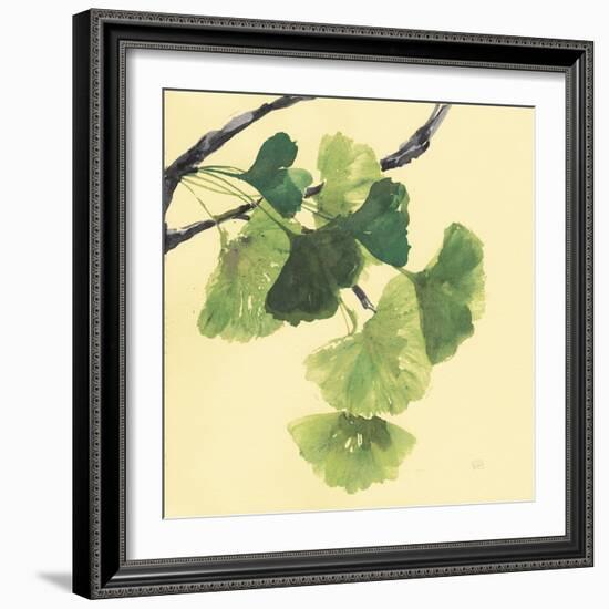 Gingko Leaves I Dark-Chris Paschke-Framed Art Print