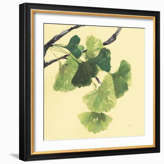 Gingko Leaves I Dark-Chris Paschke-Framed Art Print