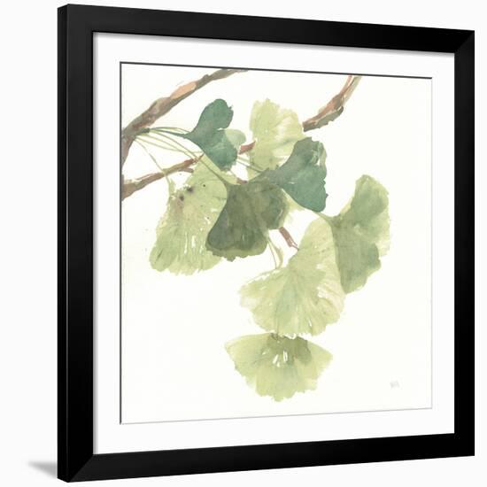 Gingko Leaves I on White-Chris Paschke-Framed Art Print