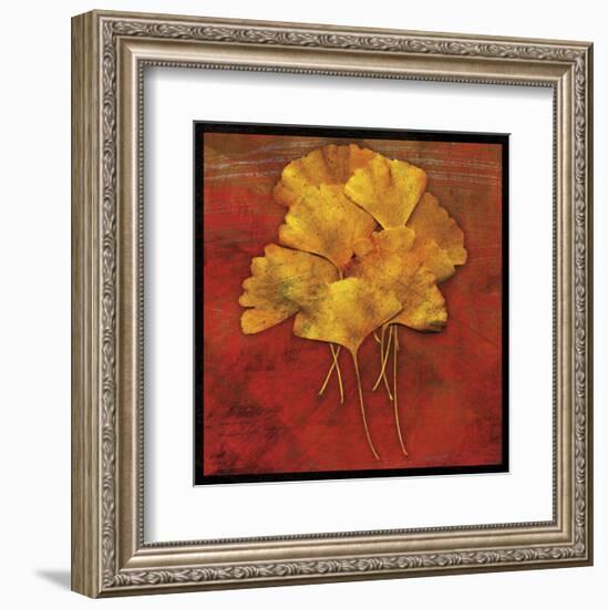 Gingkos #2-John W^ Golden-Framed Art Print