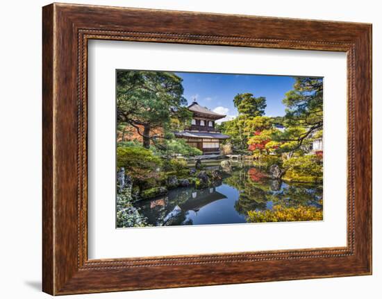 Ginkaku-Ji Silver Pavilion during the Autumn Season in Kyoto, Japan.-SeanPavonePhoto-Framed Photographic Print