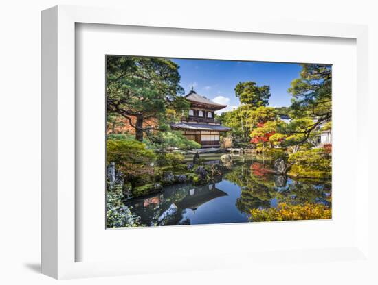 Ginkaku-Ji Silver Pavilion during the Autumn Season in Kyoto, Japan.-SeanPavonePhoto-Framed Photographic Print