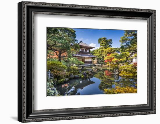 Ginkaku-Ji Silver Pavilion during the Autumn Season in Kyoto, Japan.-SeanPavonePhoto-Framed Photographic Print