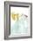 Ginkgo on Dusty Teal I-Jennifer Goldberger-Framed Art Print