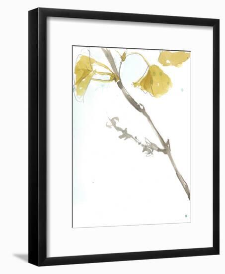 Ginkgo on Dusty Teal VI-Jennifer Goldberger-Framed Premium Giclee Print