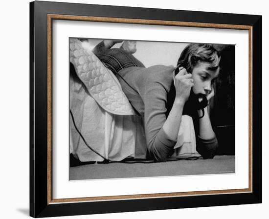 Ginny Nyvall Talking on the Phone-Grey Villet-Framed Photographic Print