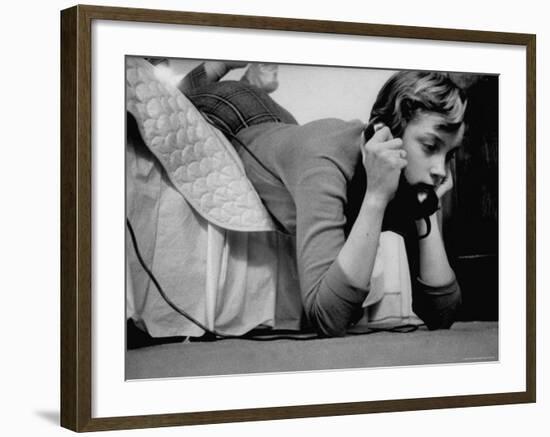 Ginny Nyvall Talking on the Phone-Grey Villet-Framed Photographic Print