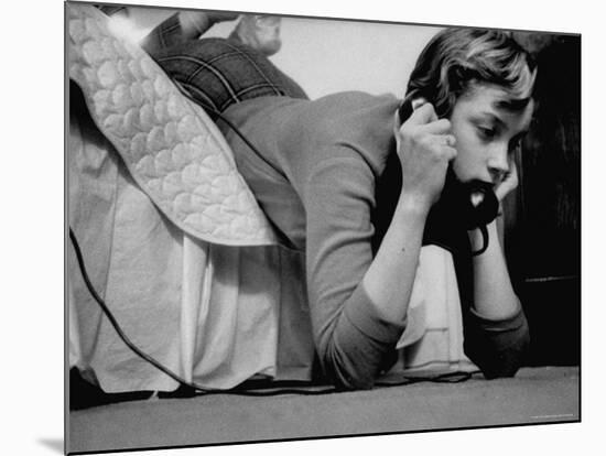 Ginny Nyvall Talking on the Phone-Grey Villet-Mounted Photographic Print