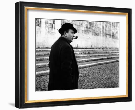 Gino Cervi as Police Chief Maigret-Marisa Rastellini-Framed Photographic Print