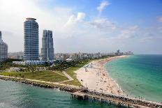 Aerial View of South Miami Beach-Gino Santa Maria-Mounted Photographic Print