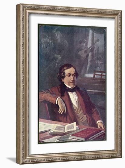 Gioacchino Rossini Composing His Opera "Il Barbieri Di Seviglia" First Performed-L. Balestrieri-Framed Art Print